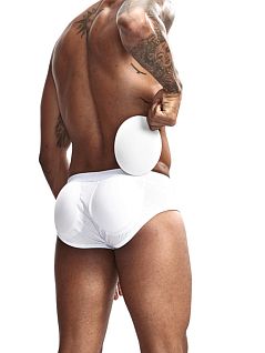 Однотонные брифы из дышащего хлопка белого цвета JOCKMAIL RTJM2021-1